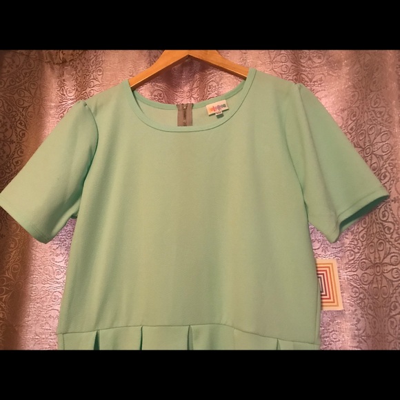 LuLaRoe Amelia Mint Green Dress Plus Size 2X NWT - Picture 5 of 8